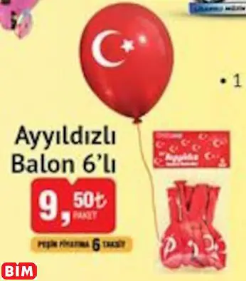 AYYILDIZLI BALON 6’LI AYYILDIZLI BALON 6’LI